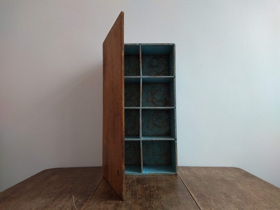 Vintage French Wooden Wall Mounted Or Standing Storage Cabinet