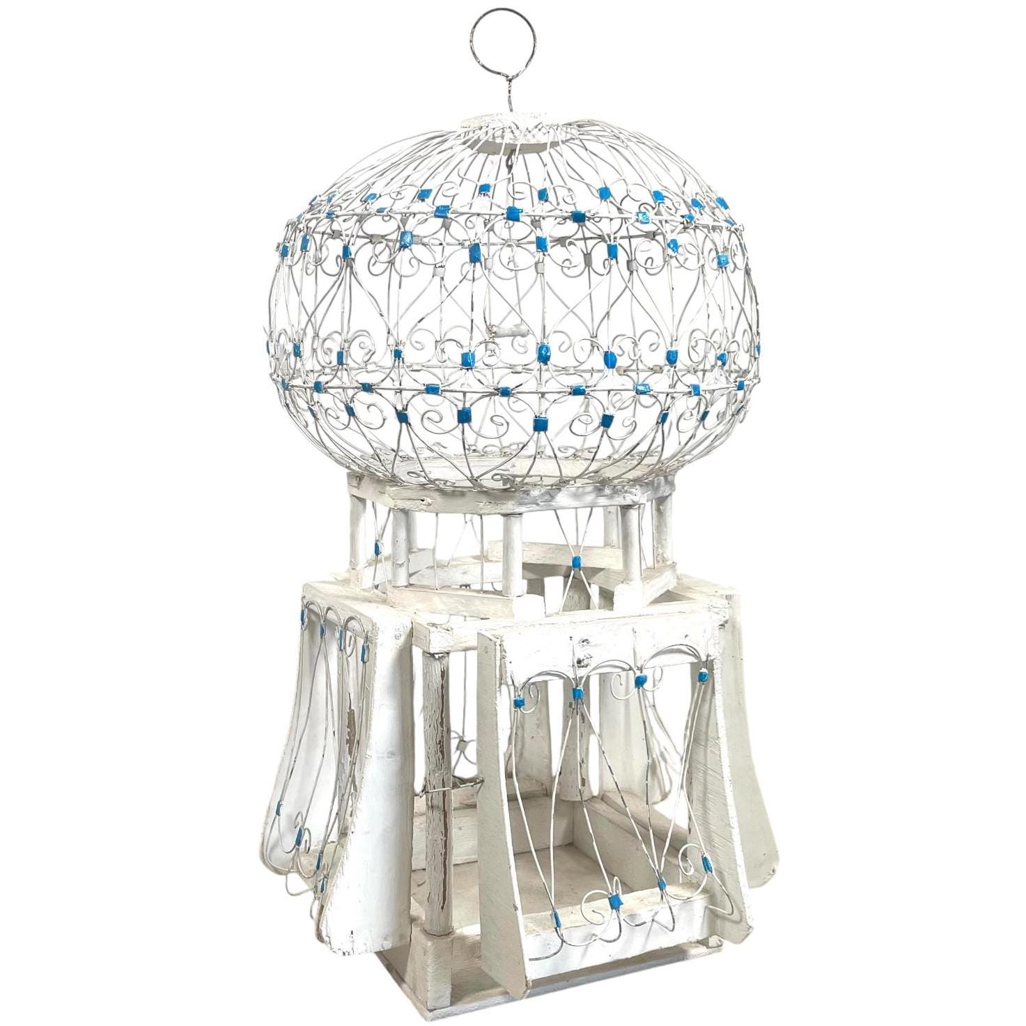 装飾的なデザインの白いバードケージ チュニジア Tunisian bird cage - Etsy 日本