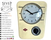 Vintage German Wesco Reproduction Kitchen Clock Metal Battery Mechanism Wind Up Timer circa 1990-00 39 s EVE of England