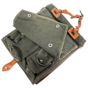 Vintage French Cycling Walking Travelling Map Case Bag Bike Pocket Pouch Messenger Wallet Handlebar Rambling circa 1970-80's / EVE