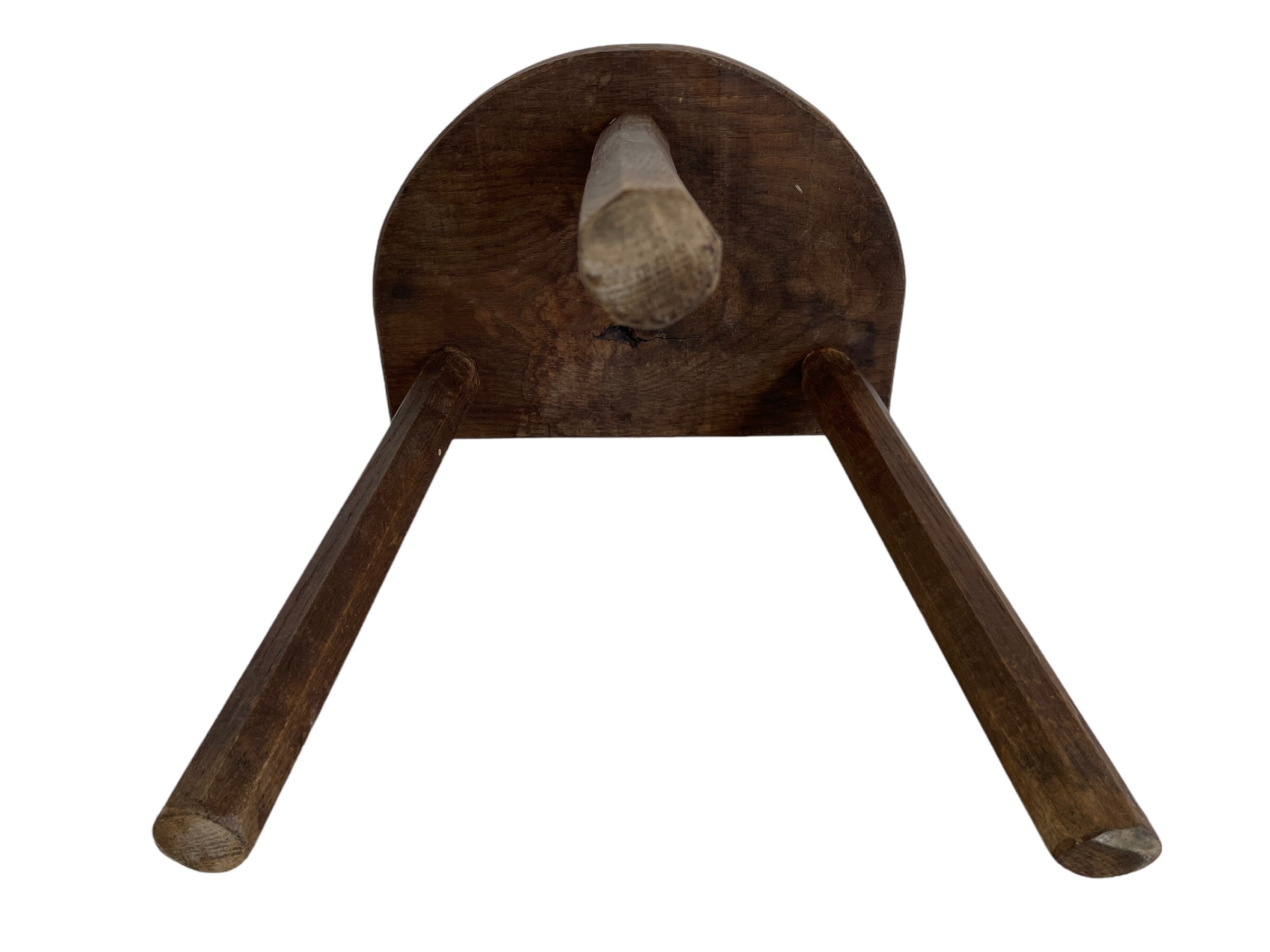 Vintage French Milking Stool Wooden Wood Chair Seat Kitchen Table Farm ...