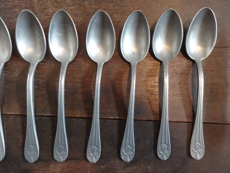 Antique French Small Pudding Spoon Spoons Set of Twelve Old Etsy