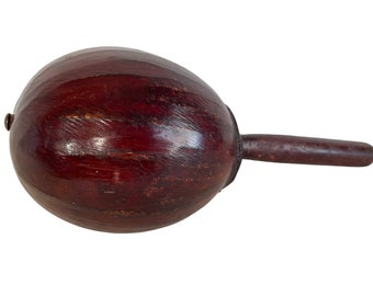 Vintage Africain Grand Fruits Secs Légumes Instrument de musique à percussion Maracas Shakers vers 1960-1970 / EVE