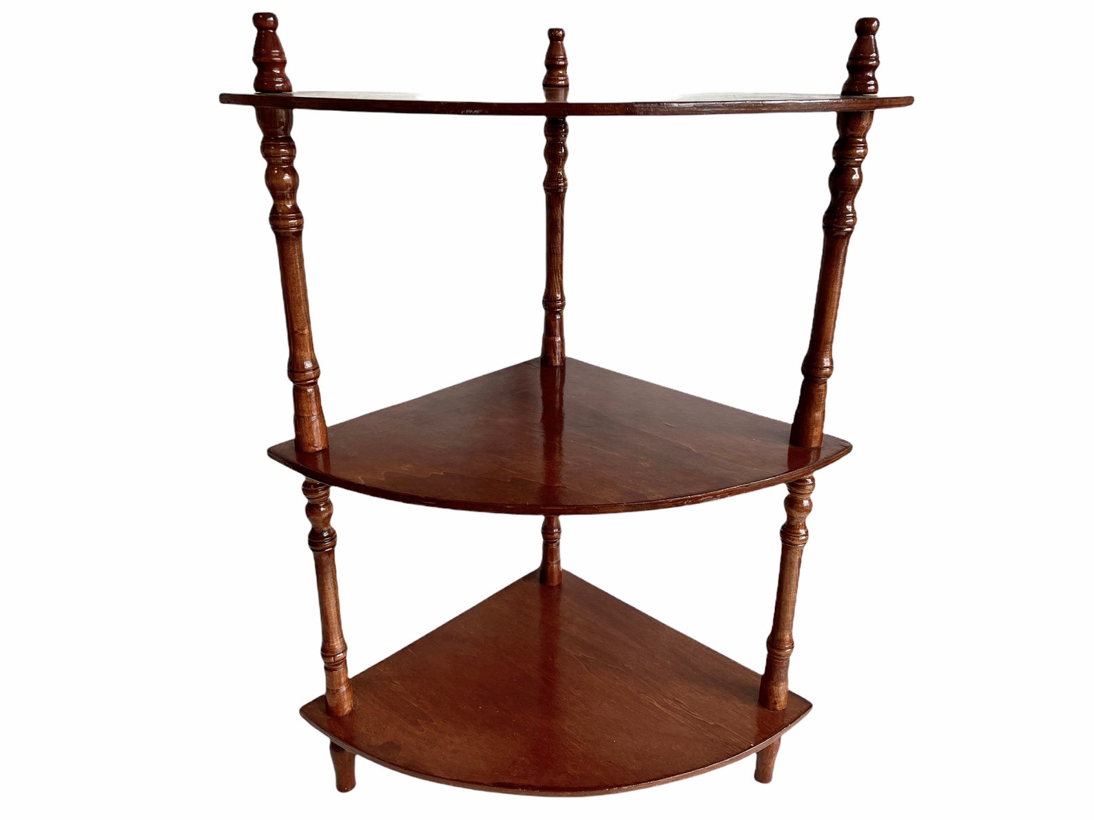 Vintage Asian Wooden Wood Stand Corner Shelf Standing Display Etsy