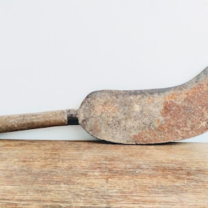 Vintage French butcher cleaver knife chopper chopping beef pork lamb dressing cutting down circa 1940-50&#39;s / EVE of Europe