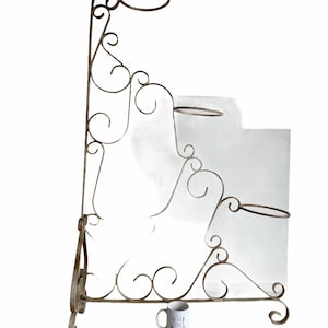 Vintage French Floor Standing Extra Large Cast Iron Plant Pot Stand Pedestal Display circa 1960-70's / English Shop