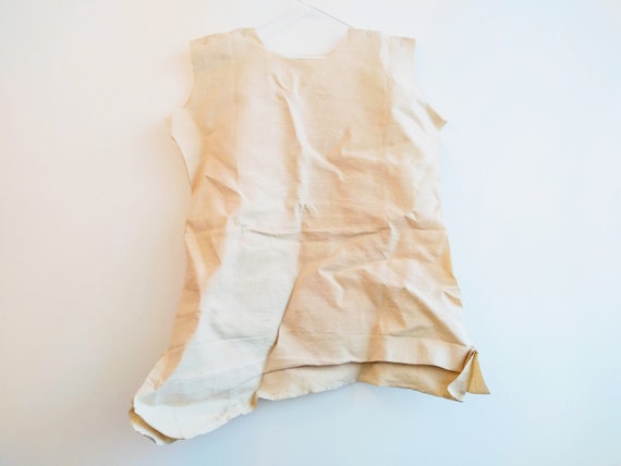Antique French Unfinished Linen Hemp Night Shirt … - image 2