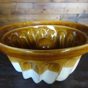 Vintage French Ceramic Cake Pudding Baking Cooking Mould Traditional Commercial Patisserie circa 1960-70&#39;s / EVE of Europe