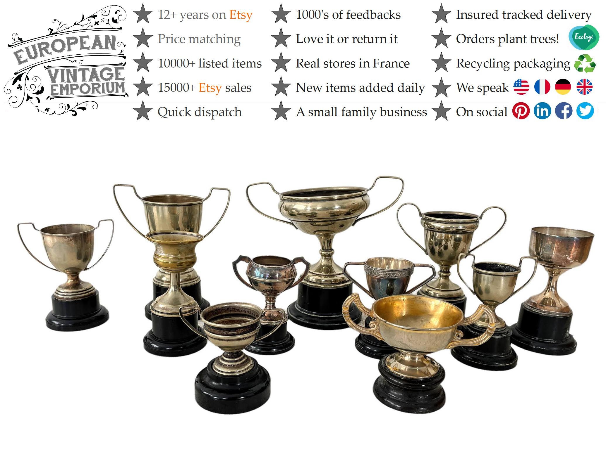 Lote 12 copas deportivas grabadas trofeos personalizados baratos