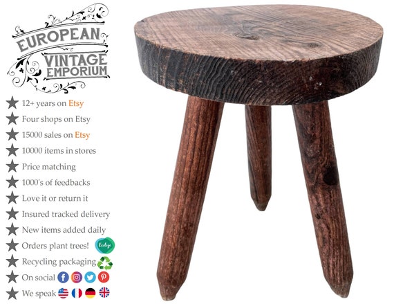 Stool Vintage French Simple Small Table Wooden Wood Chair Seat