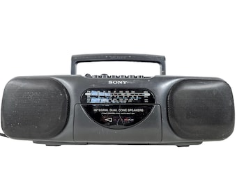 ビンテージ ソニー スポーツ CFM-104 イエロー ブームボックス AM/FM