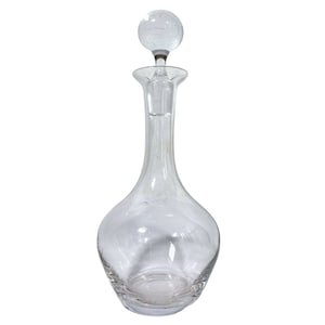 Vintage French Glass Drinks Decanter Caraffe With Stopper Wine Spirits Water circa 1980&#39;s / EVE