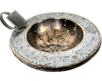 Vintage French Metal Cup Tea Leaf Strainer Sieve circa 1920's / EVE