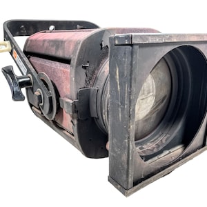 Vintage French Robert Juliat Paris Spotlight Spot Light Theatre Stage Light Metal Electric Lamp Light circa 1980&#39;s / EVE