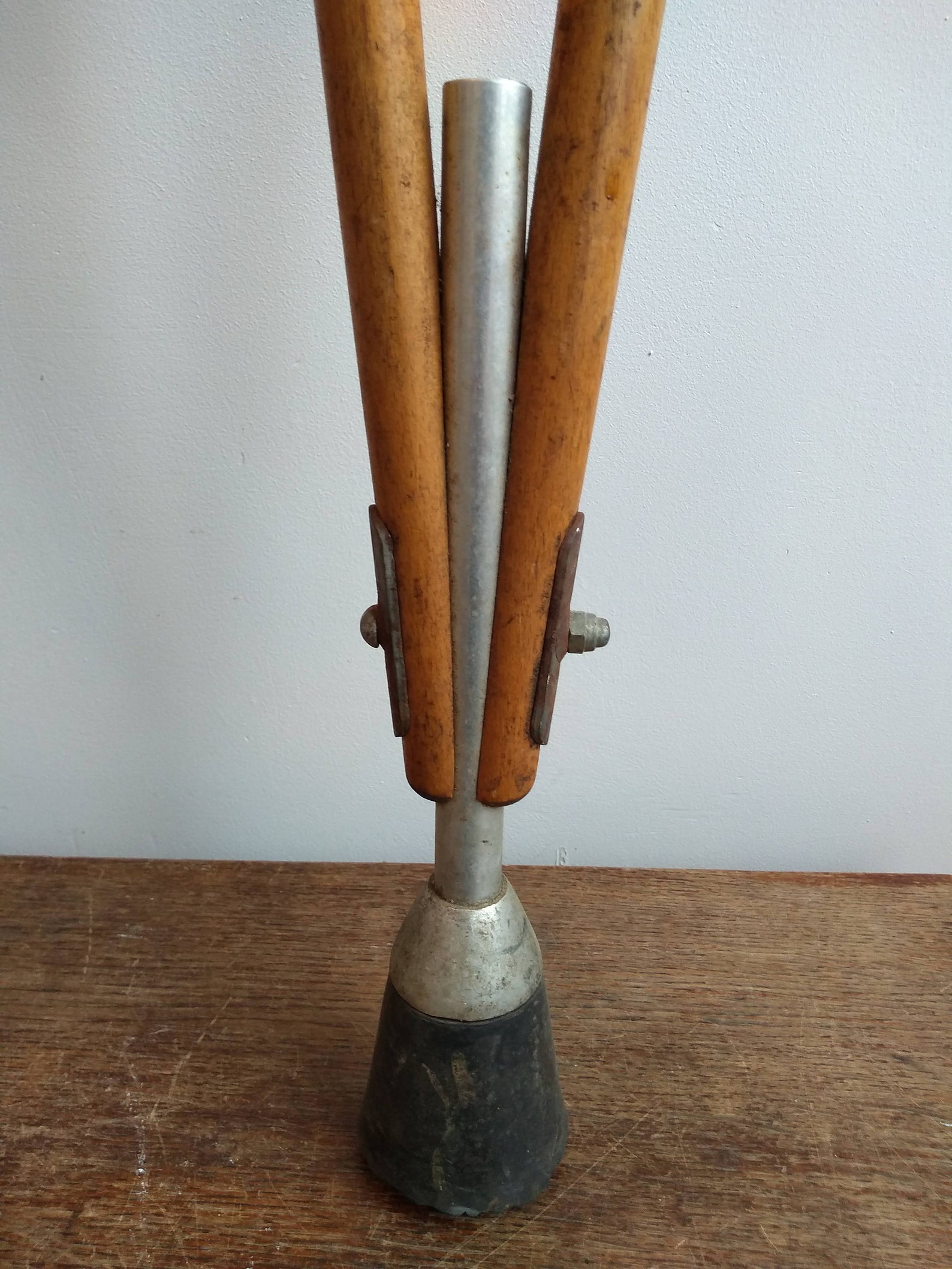 Vintage French Crutches Walking Aid Wooden Wood Prop Costume Etsy