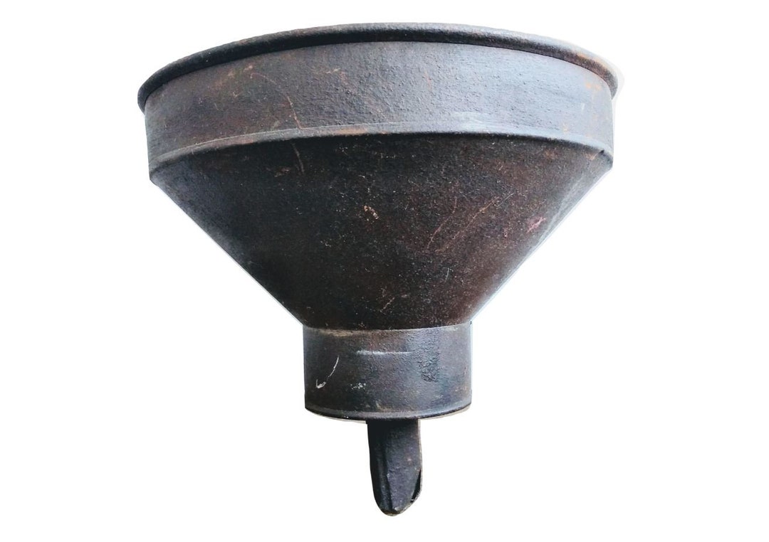 Vintage French Large Heavy Metal Milk Churn Funnel Dairy Industrial ...