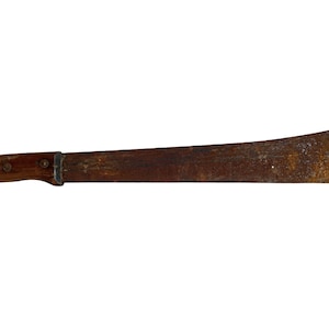 Vintage French Butcher Large Garden Machete Cleaver Knife Chopper Cutting Decor Rustic Kitchen Traditional Tool Display c1920-40's / EVE