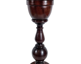 Vintage French Wood Wooden Pestle and Mortar Medicine Pill Spice Herb Mixing Grinding Pot Spellmaking Witch Cooking c1970-80's / EVE