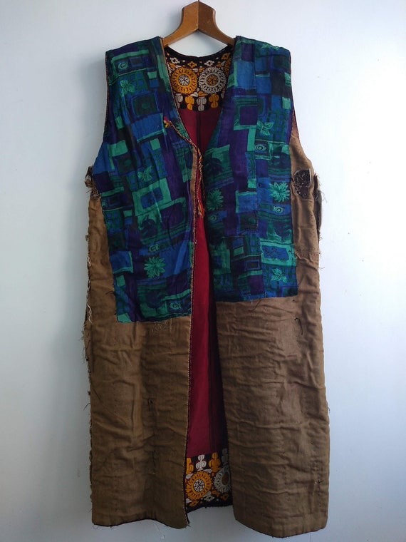 Vintage Turkish Uzbek Caftan Turkmen Turkoman Ove… - image 9