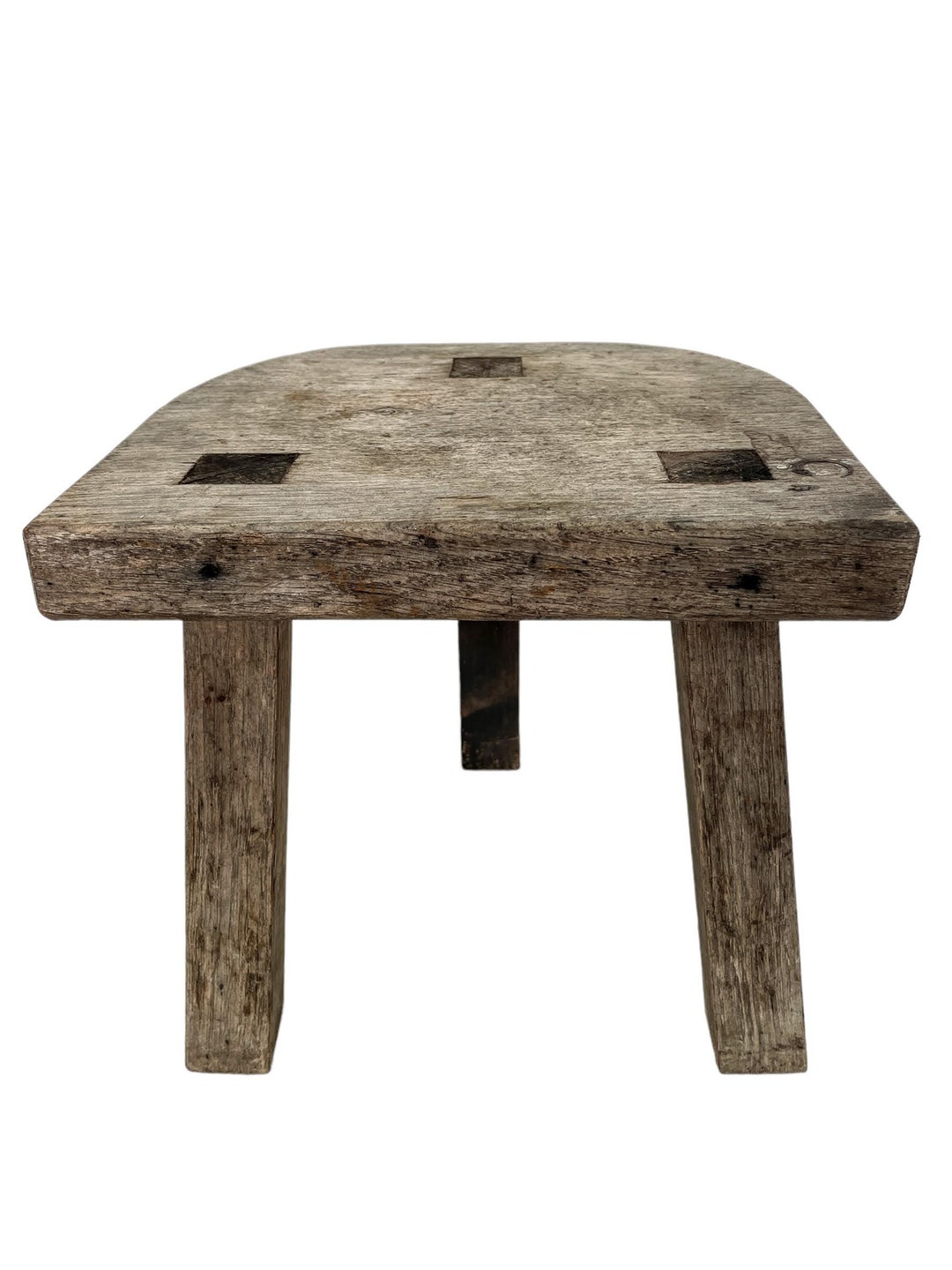 Stool French Home Made Vintage Wooden Wood Milking Chair Seat Kitchen ...