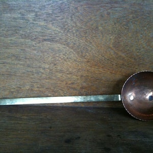 Vintage English Large Copper and Brass Ladle circa 1940-50&#39;s / EVE of Europe
