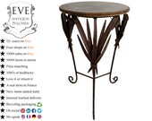 Vintage French Side Table Plant Stand Plinth Iron Wheat Sheaf Flower Pot Ornament Display Shelf Prop Design Tabouret c1990-00 39 s EVE