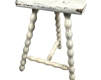 1950年代頃のヴィンテージ 16インチ高木製スツール、スプリントウッド