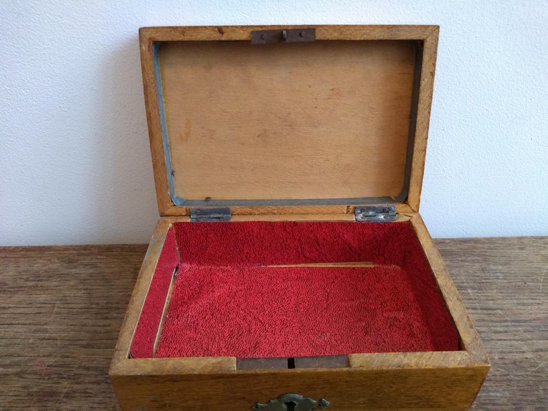 Vintage French Rustic Wooden Wood Storage Box Pot Carrier Holder Sorter Display Jewellery Jewelry Catch All c1950-60/'s EVE of Europe