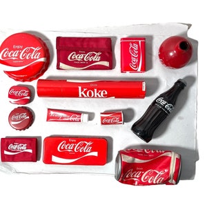 Vintage Mixed Coca-Cola Souvenir Collection Pieces Torch Pencil Cases Toothpaste Etc circa 1970-90s / EVE