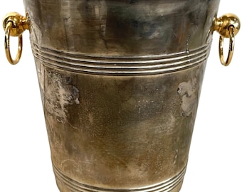 Vintage French Champagne Ice Bucket Silver Plated circa 1970-80's / EVE