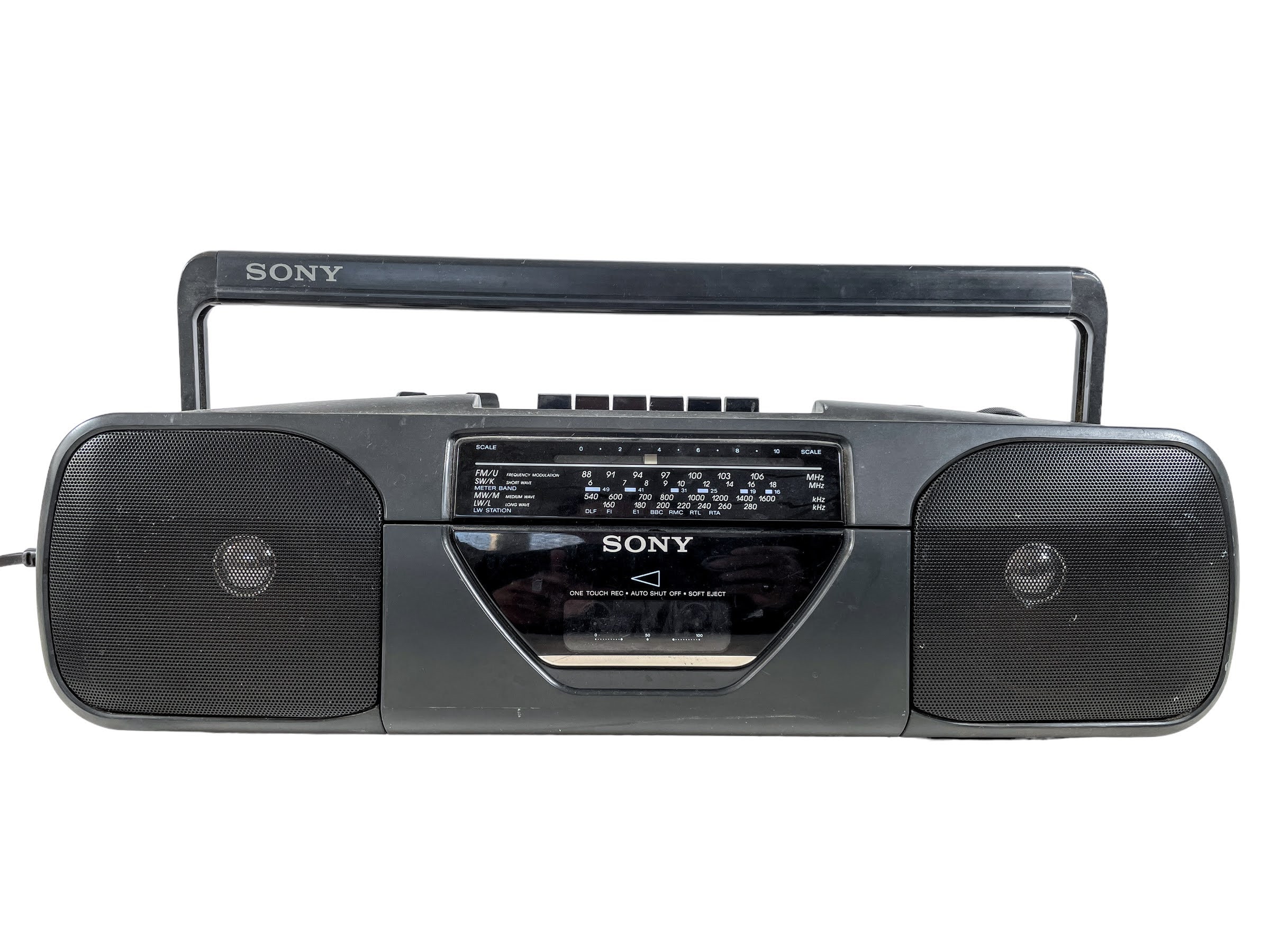 Cassetta radio portatile Sony vintage CFS-201L Batteria Hi-Fi di