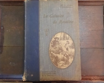 Vintage French Large Hardback Book Le Calvaire de Roseline by Mme C. Amero Fiction circa 1910's / EVE of Europe
