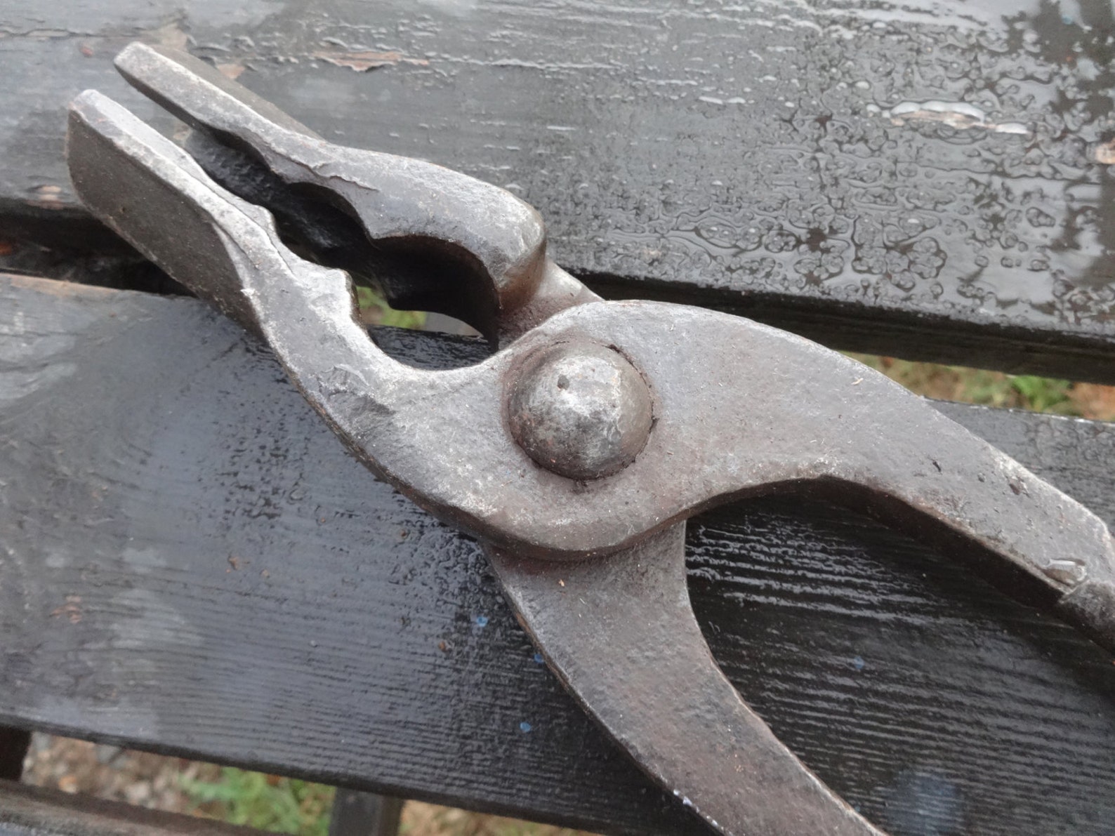 Antique French Extra Large Metal Tongs Pliers Tool Ironsmith Etsy