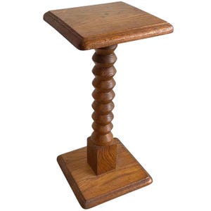 Vintage French Display Plinth Stand Table Wooden Turned Wood Side Stand Shelf Tabouret c1950&#39;s / EVE