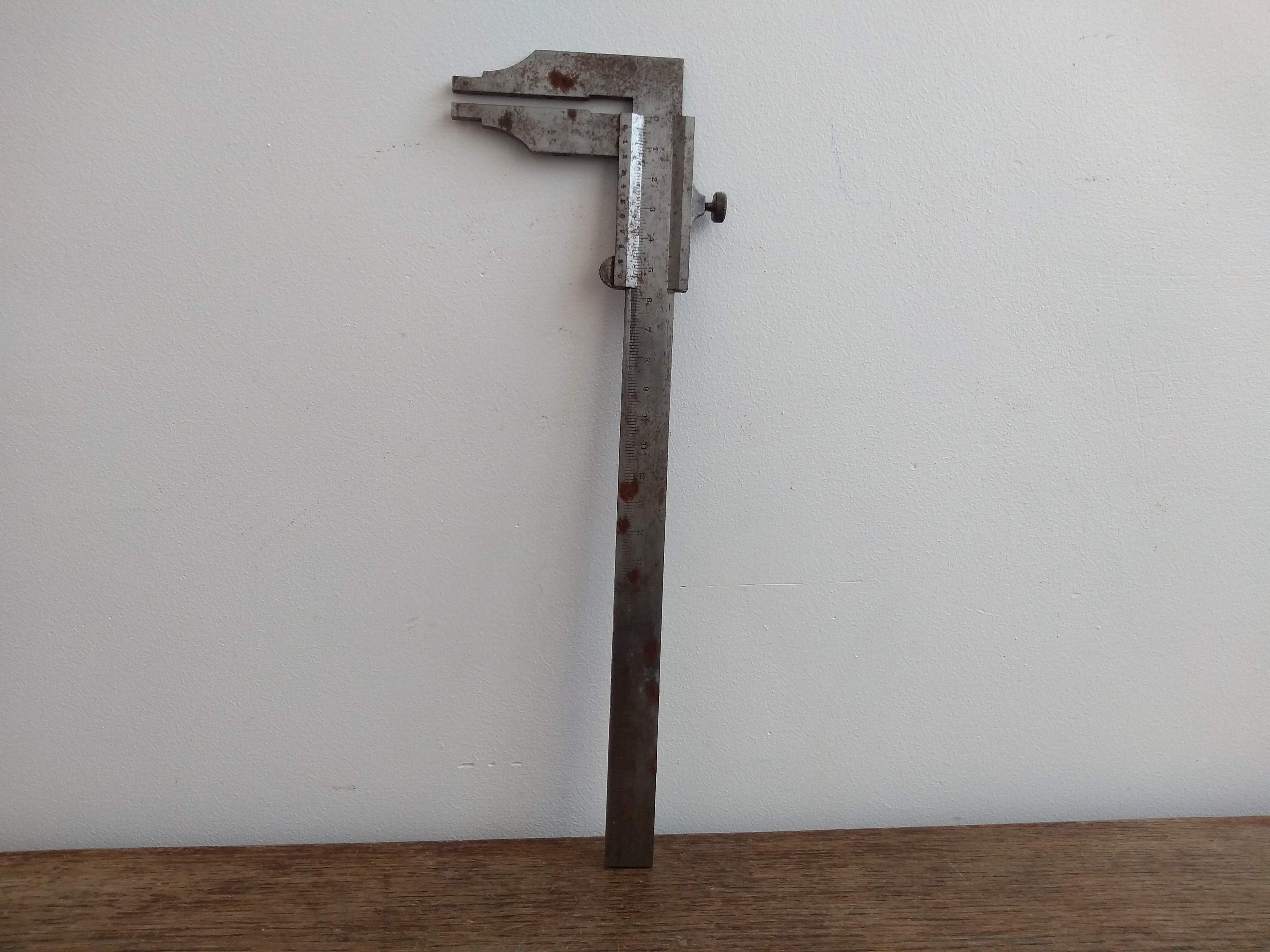 Vintage French Measuring Calipers Size Measure Gauge Machinest Builders ...