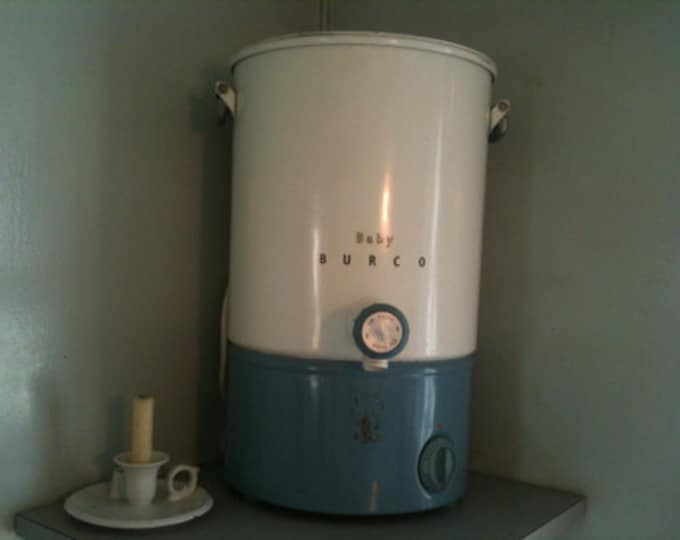 Vintage English Baby Burco Water Heater Vat Dispensor Old Cafe Tea Shop Boiler Circa 1950s / EVE