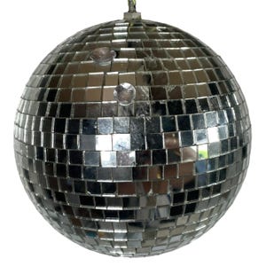 Vintage French Small Disco Ball Globe Dancing Mirror Light Reflector circa 1980-90&#39;s / EVE