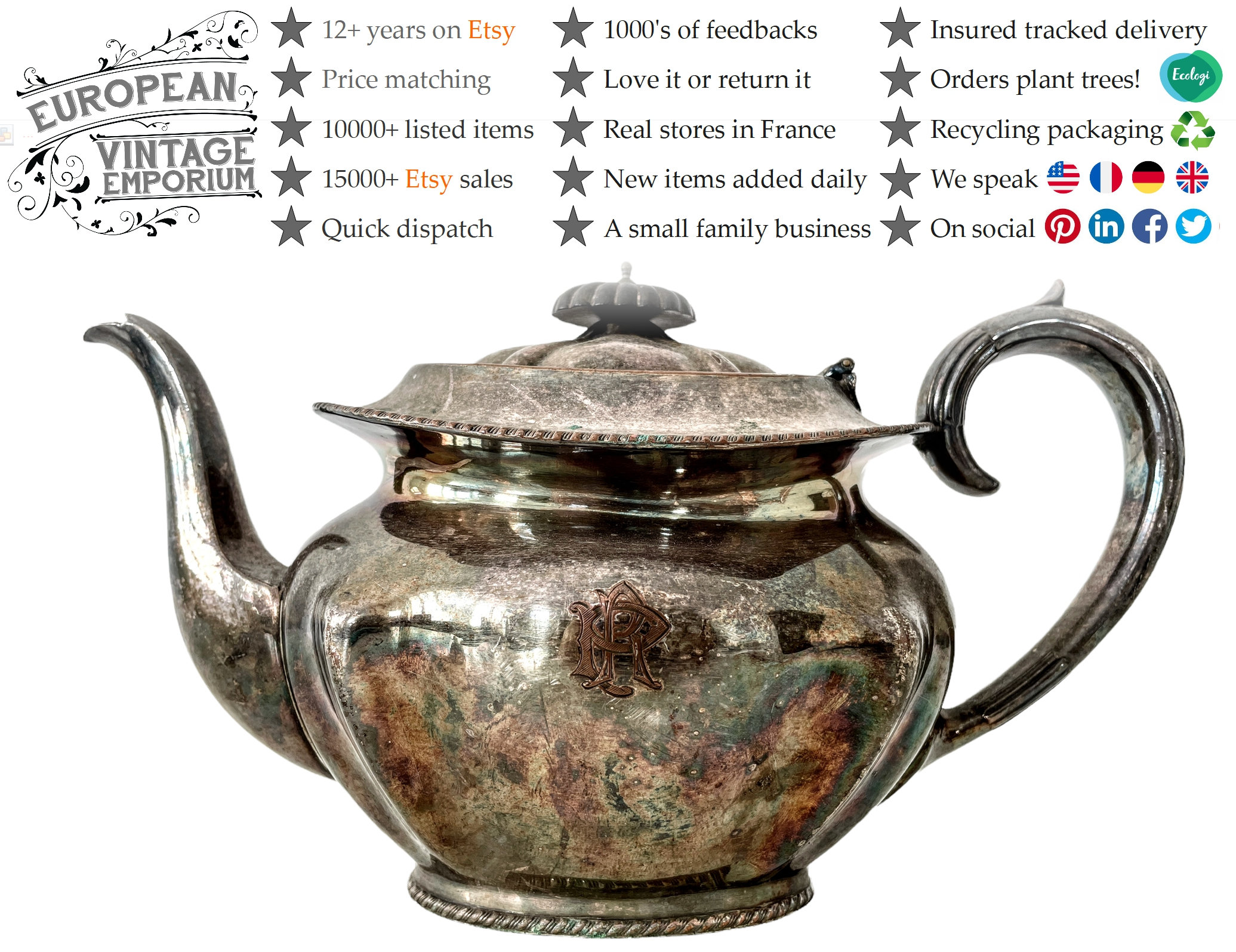 s0523607 アンティーク シルバー コーヒーポット フランス レトロ インテリア 展示品 お茶 ティーポット コレクション 仏国 中古品 s0523607 アンティーク シルバー コーヒーポット フランス レトロ