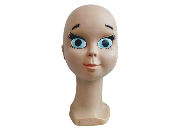 Vintage Bald Large Blue Eyed Lady Young Woman Girl Mannequin - Etsy New Zealand Vintage Bald Large Blue Eyed Lady Young Woman Girl Mannequin - Etsy New Zealand