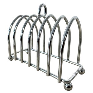 Vintage English Metal Toast Fois Gras Letter Envelope Breakfast Rack Stand Display Desk Gift circa 1980-90&#39;s / EVE