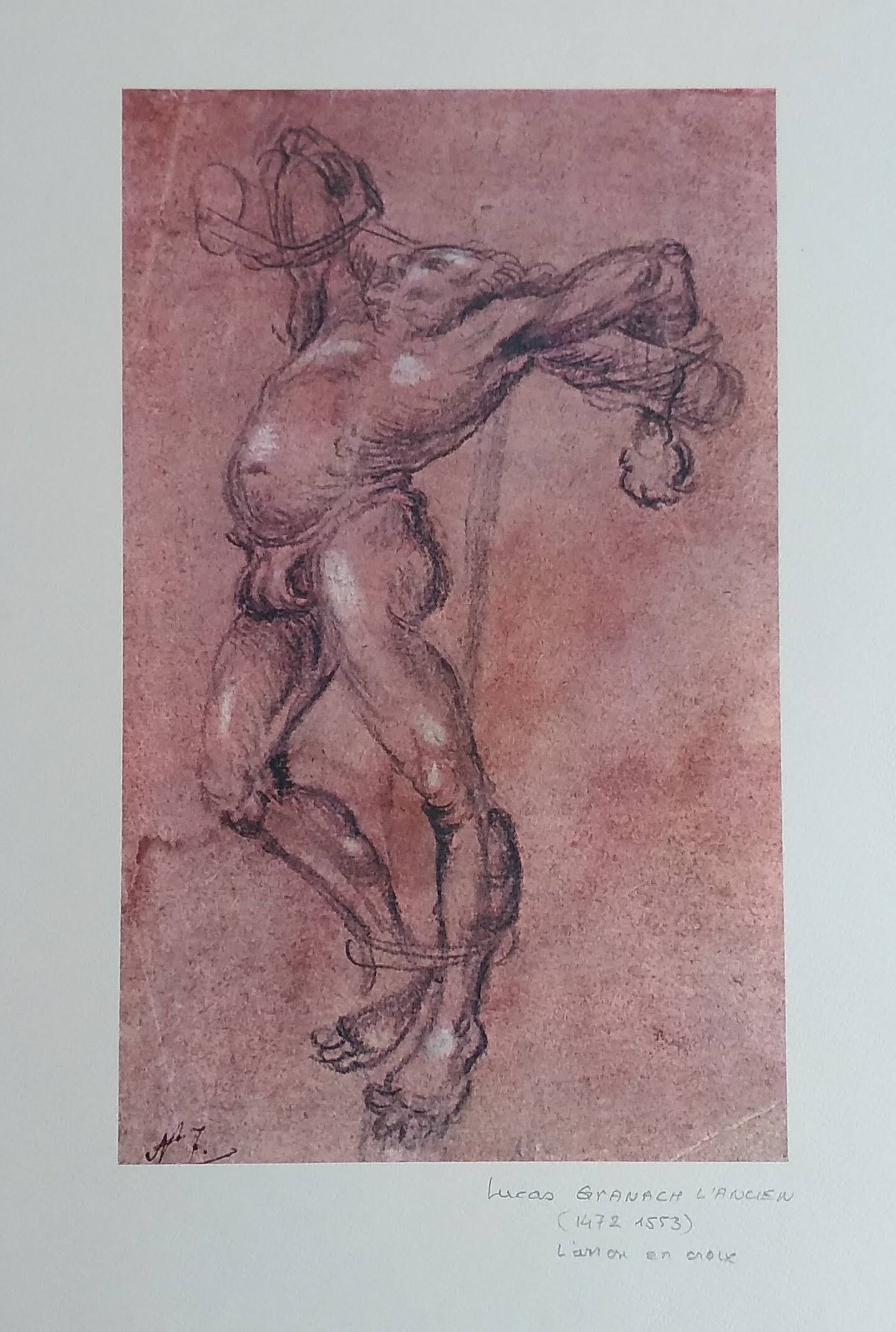 Vintage French Grand Master Print Grange Bateliere Paris De Grands Maitres Lucas Cranach L'Ancien Larron En Croix c1970's / EVE of Europe