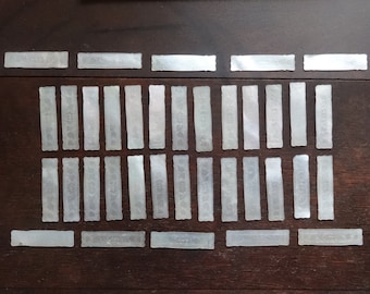 Antique Chinese mother of pearl gaming gambling tokens markers chips rectangular counters SOLD INDIVIDUALLY circa 1800-1900&#39;s / EVE Europe