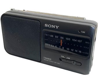 ソニー ICF-P26 AM/FMポータブルポケットラジオ、ブラック縦型 - Etsy 日本