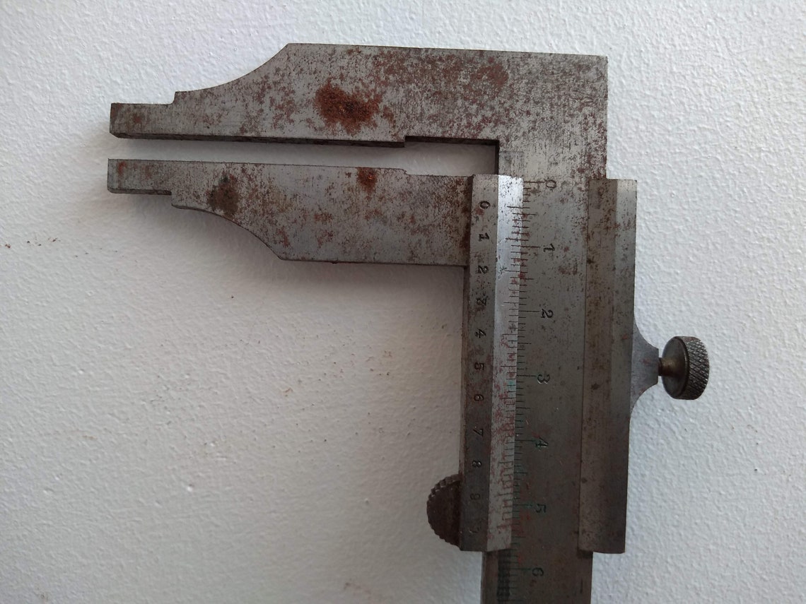 Vintage French Measuring Calipers Size Measure Gauge Machinest Builders ...