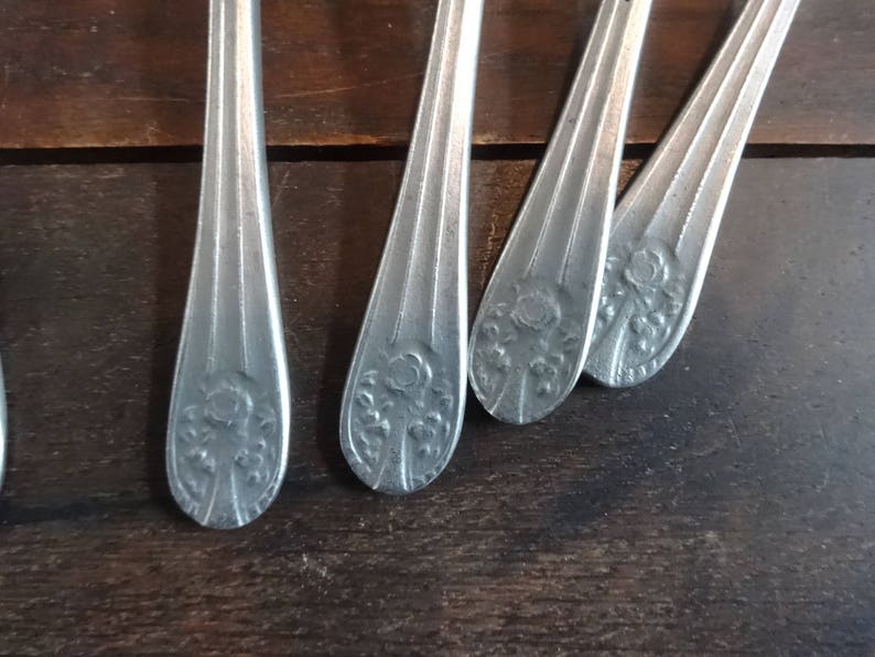 Antique French Small Pudding Spoon Spoons Set of Twelve Old Etsy