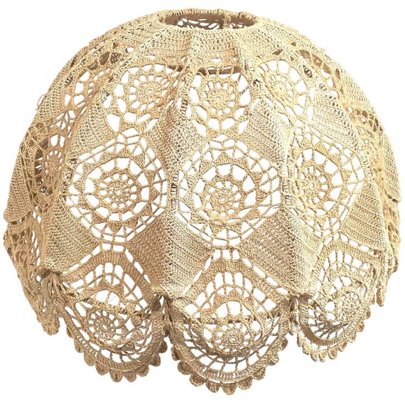 suspension abat-jour plafonnier lustre au crochet vintage 1960 1970