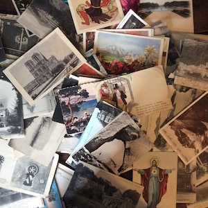 vintage & antiquité, principalement française, 220 cartes postales, lot de collection mixte non trié, vers 1900 aux années 1950 / EVE of Europe