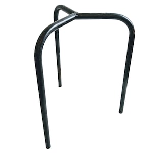 Vintage French Black Metal Stool Legs Small Chair Seat Table Stand Display Industrial Look MULTIPLES AVAILABLE Tabouret c1970-80&#39;s / EVE