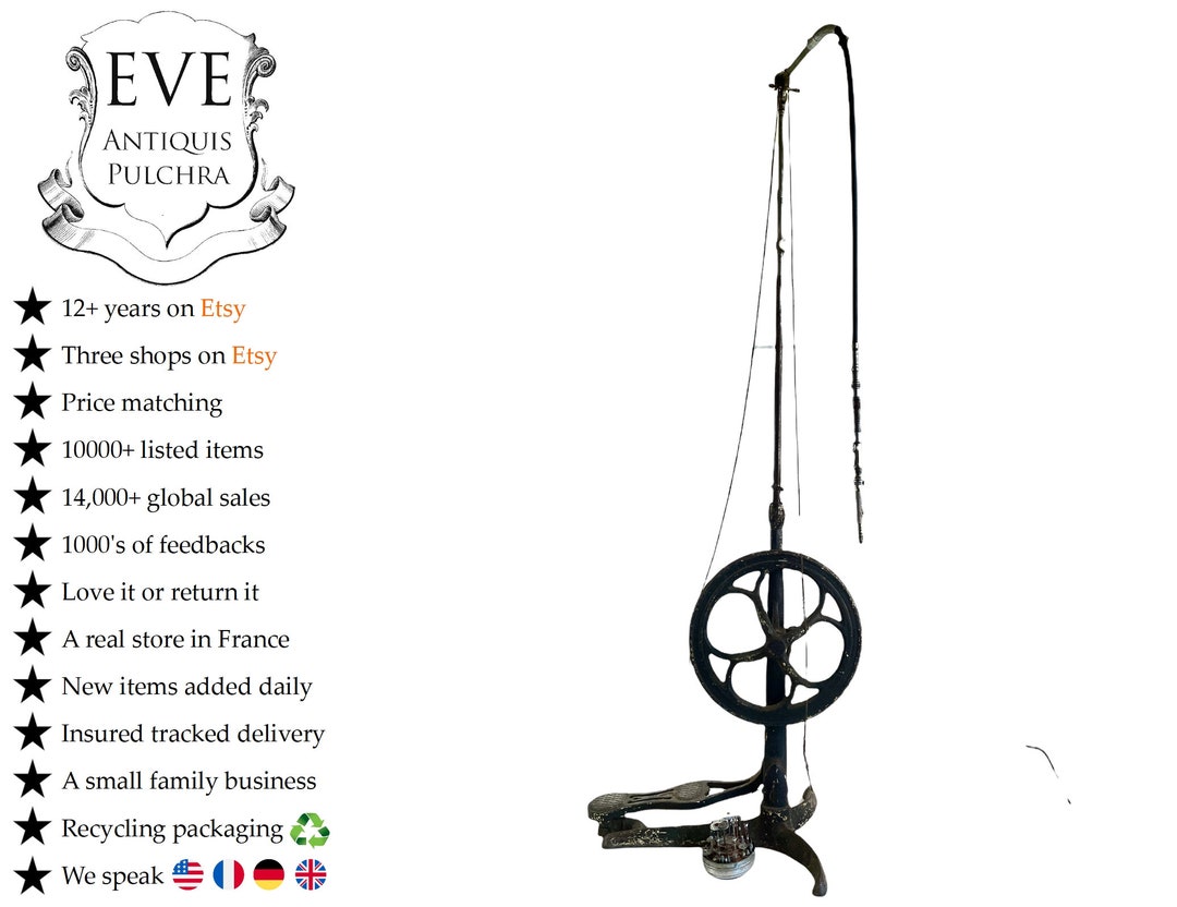 Antique French Dentist Drill Tools Dentistry Manual Foot Pedal Powered