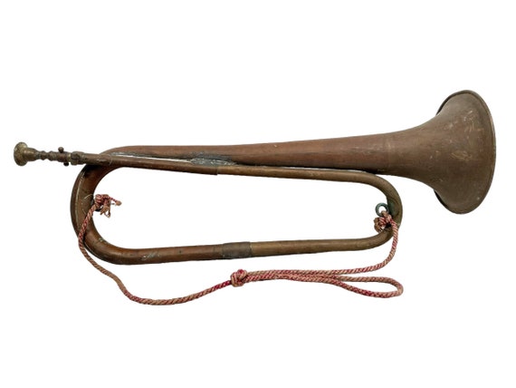 Vintage Germany Fanfare, Musical Instrument Trumpet Fanfare, Antique Brass  Trumpet 1930s, Musical Spiritual Copper Instrument 